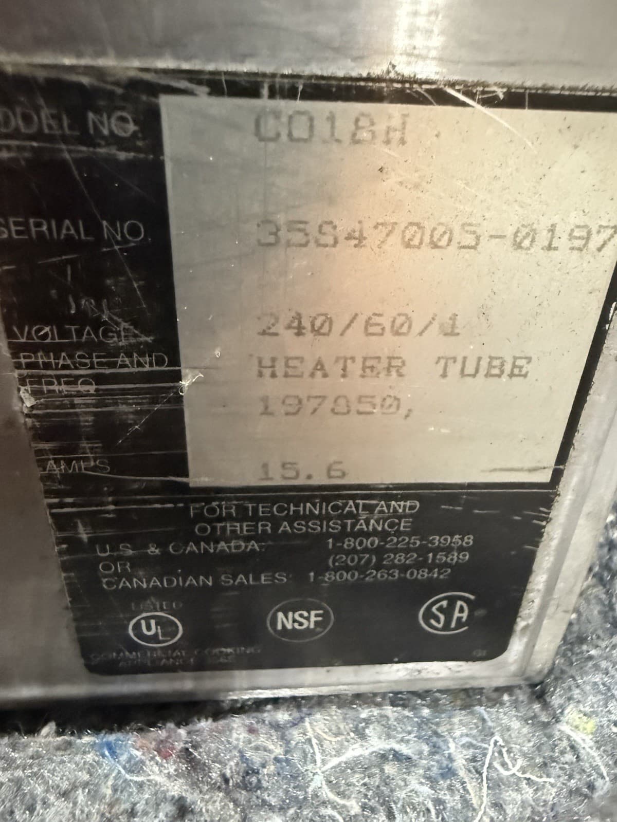 DoughPro Conveyor Pizza Oven C018H Needs Bulbs 3