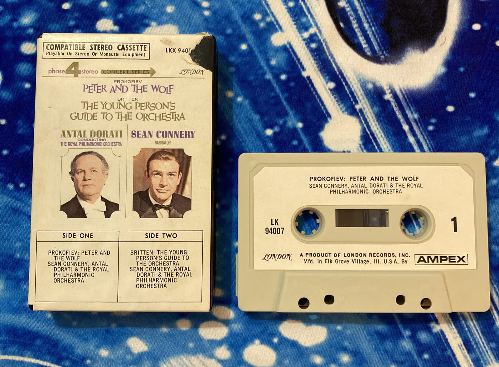 VTG Cassette Paper Insert Profofiev Peter and the Wolf Sean Connery/Dorati 