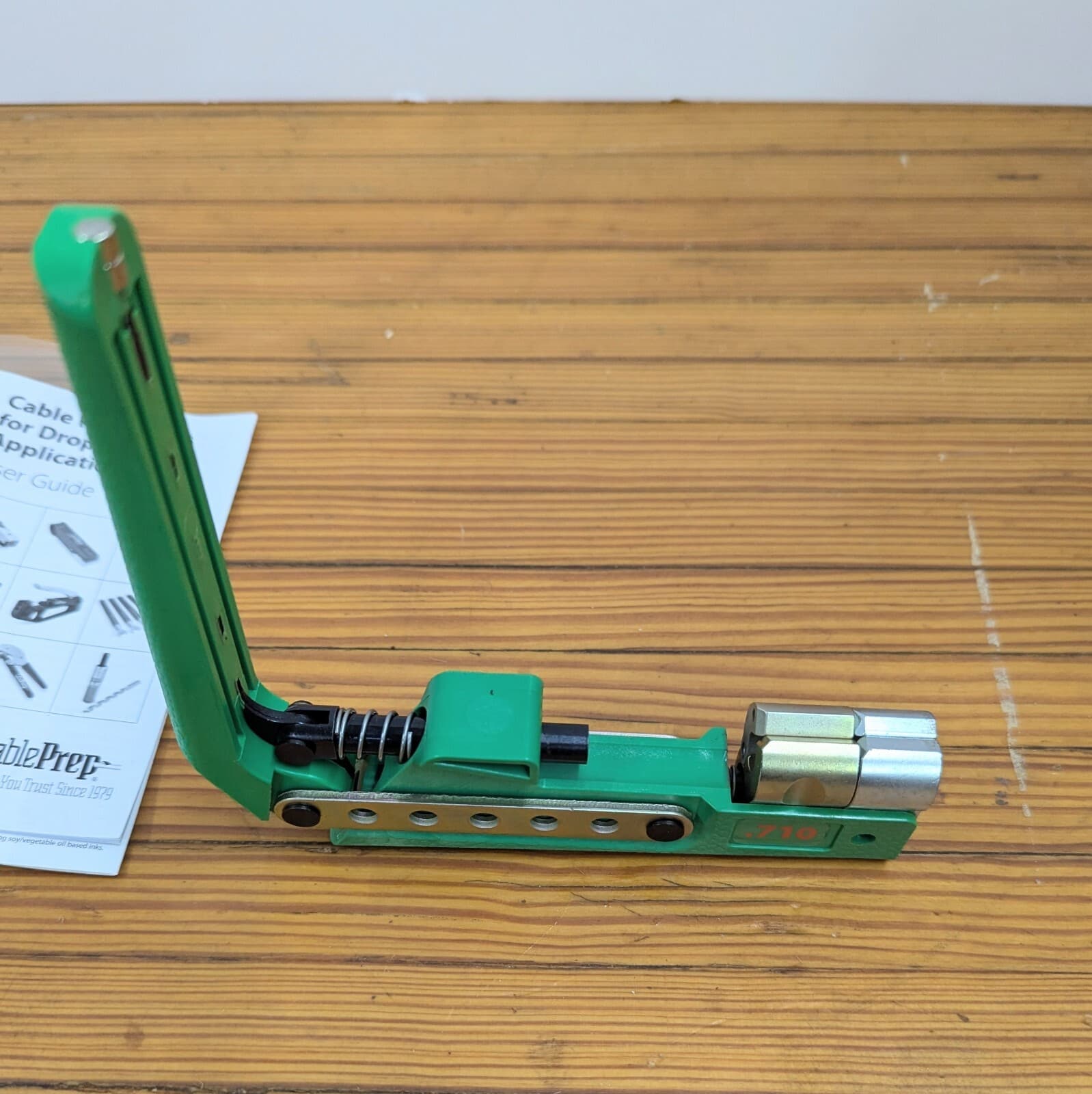 CablePrep COBRA 360 Fixed Coax Dual Compression Tool .710 Made In USA RCA 2