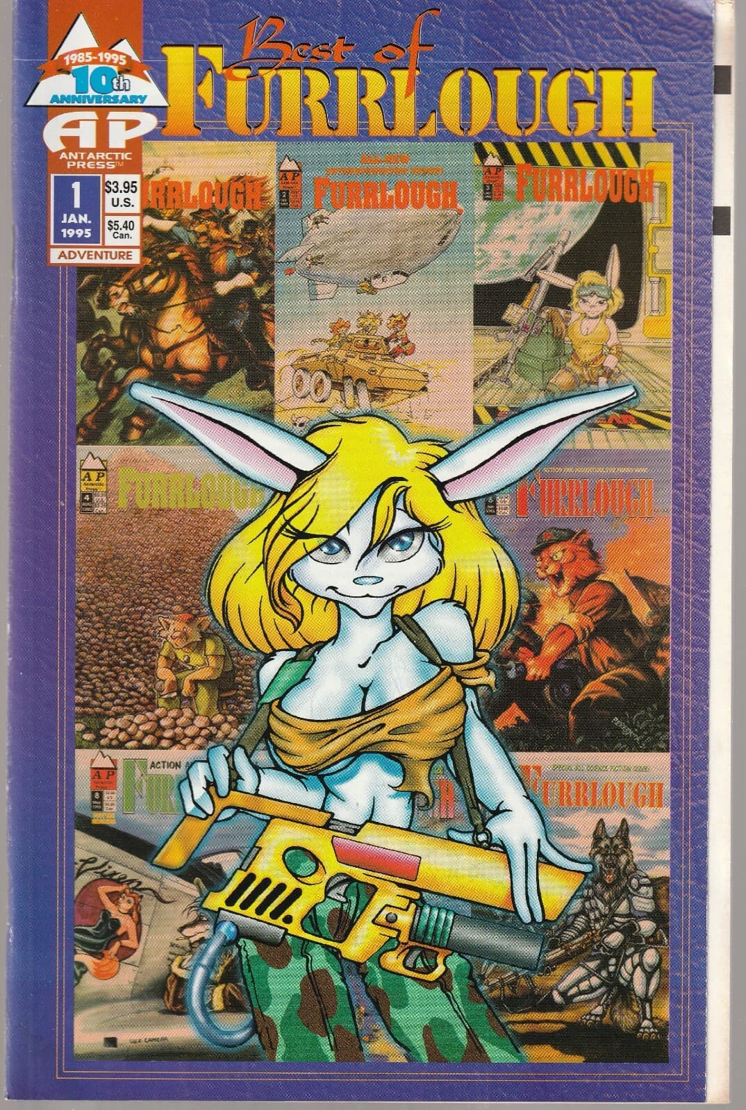 BEST OF FURRLOUGH #1 Anthropomorphic ANTARCTIC PRESS Furry