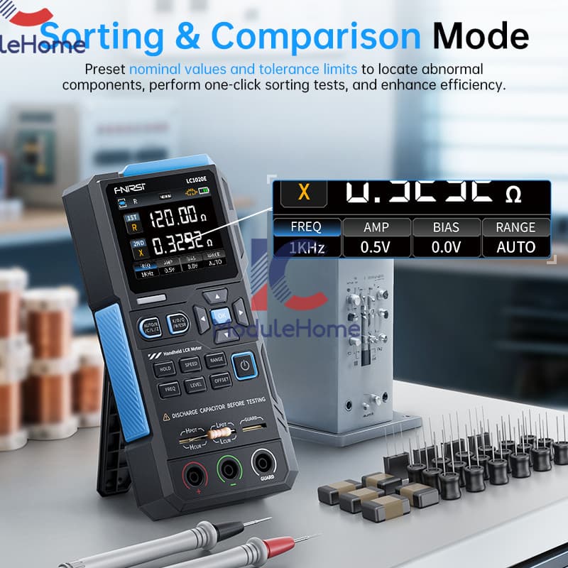 FNIRSI LC1020E High Precision Digital Bridge LCR ESR Tester Resistance Meter 5