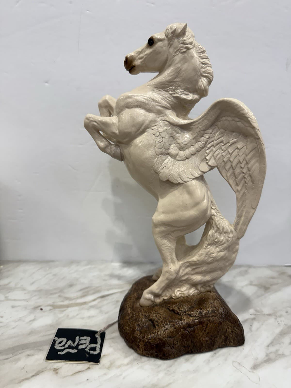 WINDSTONE EDITIONS PEGASUS Statue White Stallion Rearing Retired MelodyPena 1991