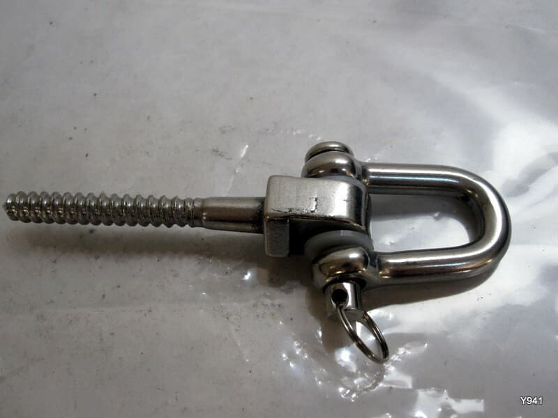 Heavy Duty Swing Hangers - Set of 2 Stainless Steel Screw Brackets  D ring 4