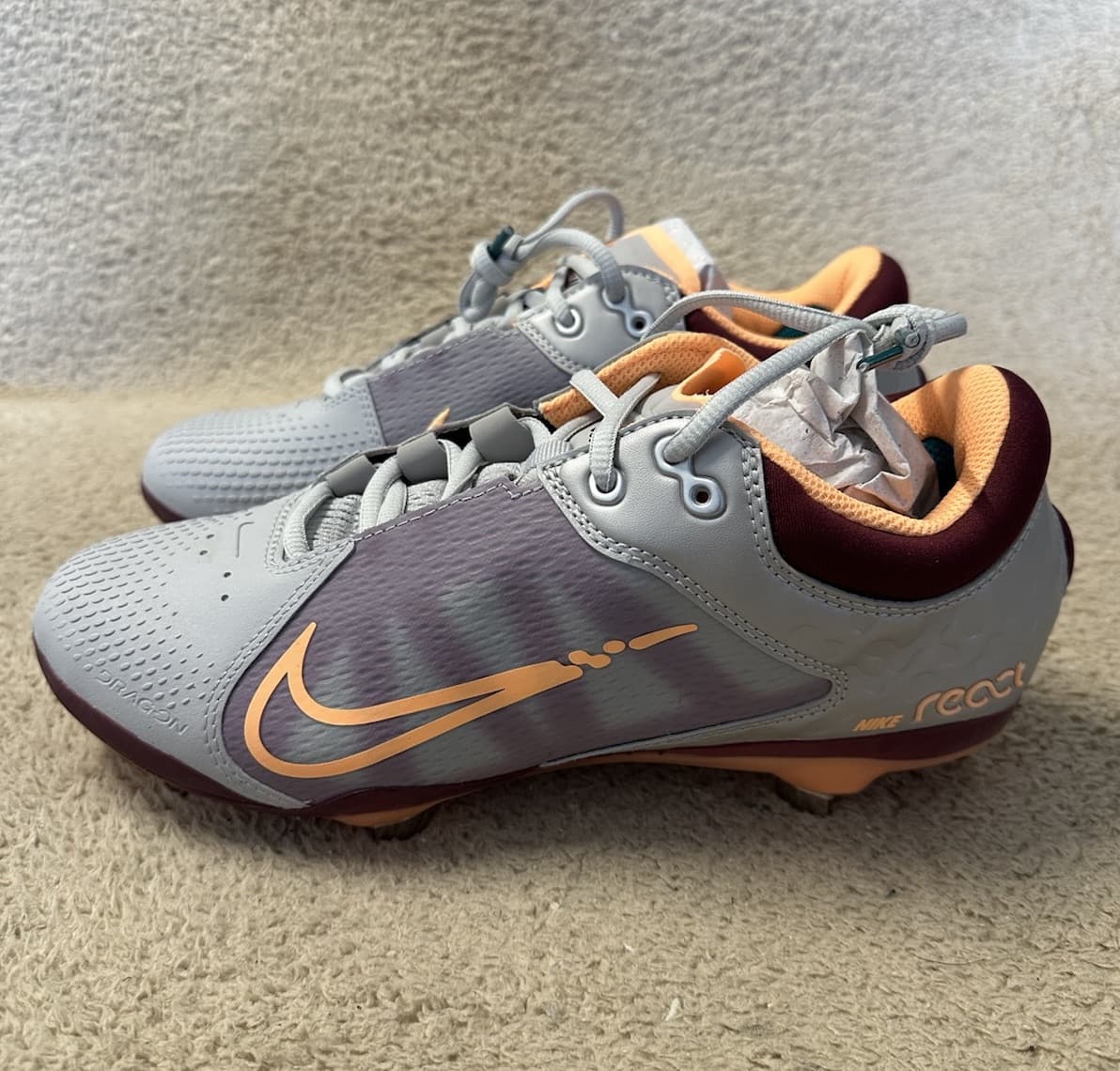 Nike Hyperdiamond 4 Elite Softball Shoes' Cleats CZ5917-003 Iron Ore Women's 8 3