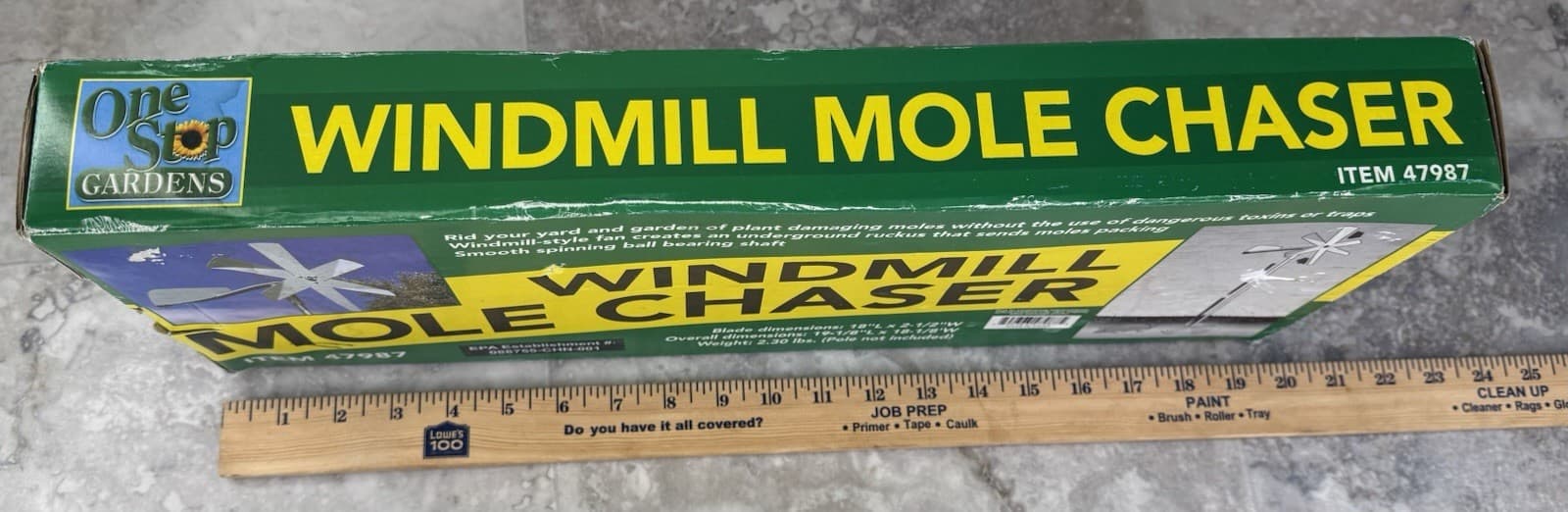 Windmill Mole Chaser Pest Repeller Yard Garden Humane Non Toxic Wind Powered NEW 3