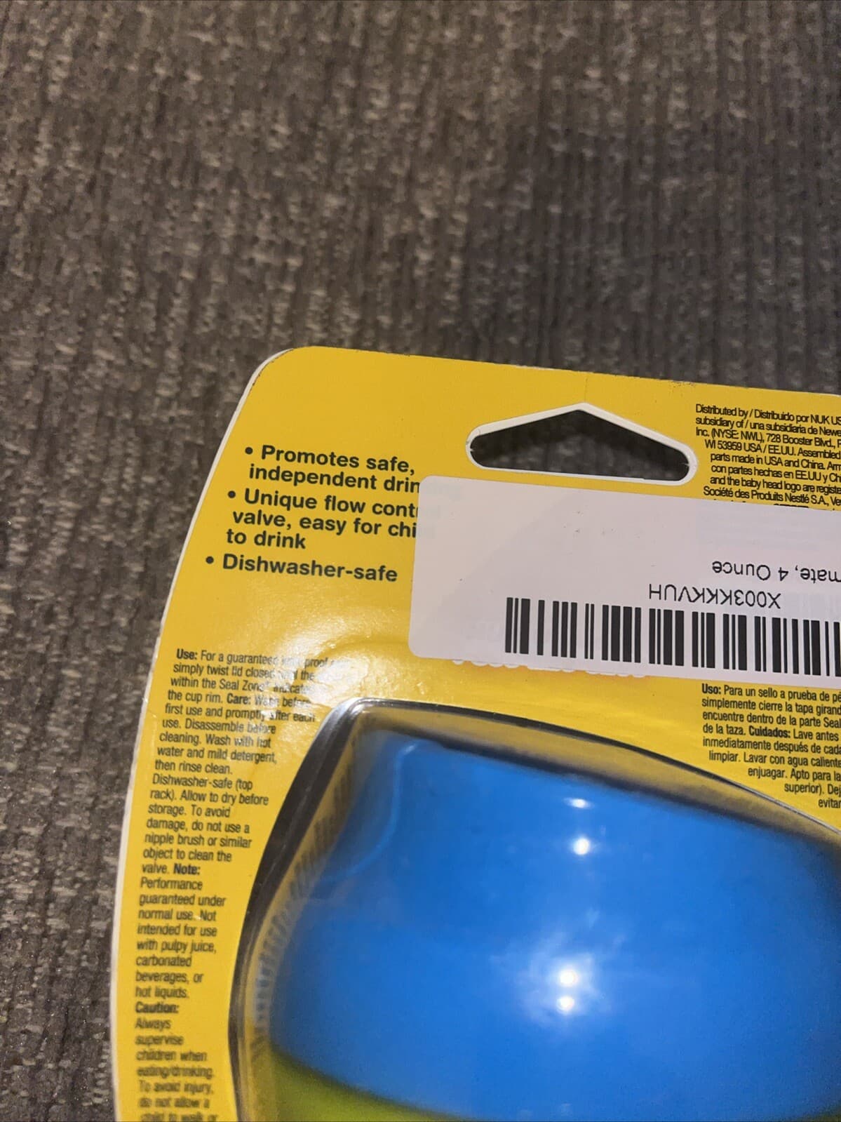 NUK GERBER 9OZ ADVANCED DEVELOPMENTAL CUP ARCTIC WRAP 18+ MO BPA FREE LEAK PROOF 6