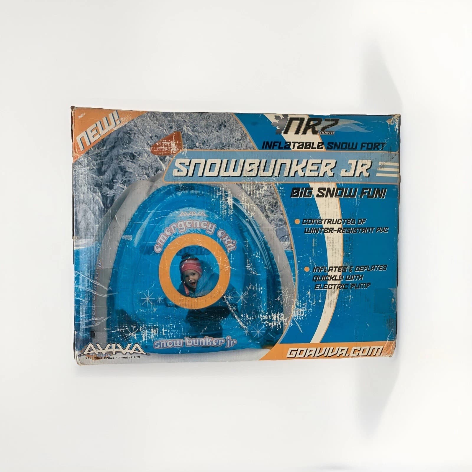 NEW Aviva Snow Bunker Jr Inflatable Snow Fort NOS Winter Toy Cool Vintage RARE 4