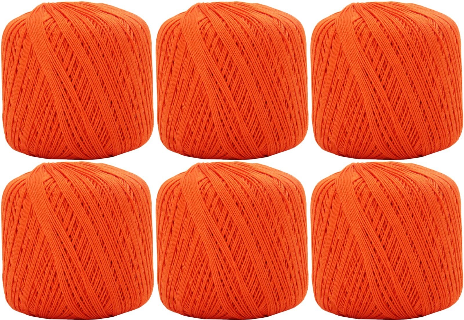 SIX PK OF COTTON CROCHET THREAD 30 COLOR OPTIONS SIZE 10 - 50G - THREADART