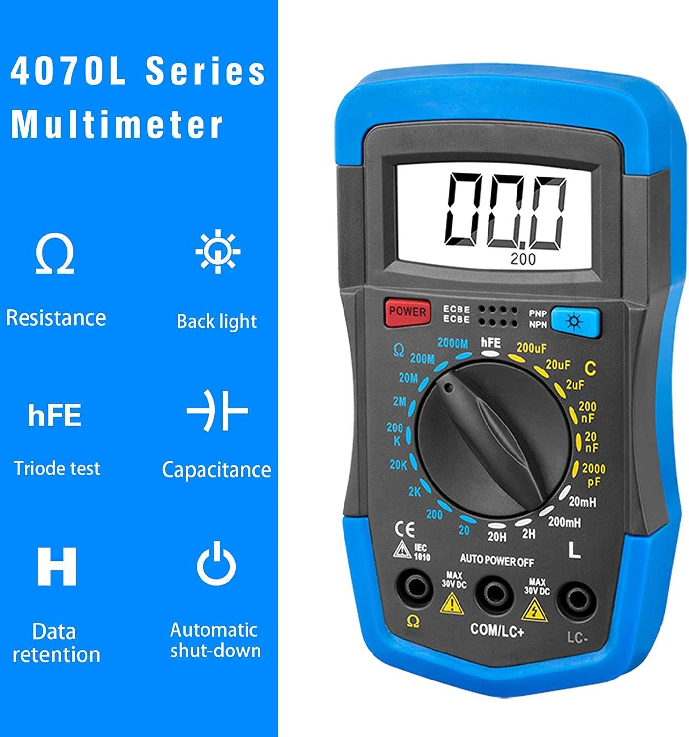Mini LCD Digital Multimeter LCR Meter Resistance Capacitance Inductance Tester