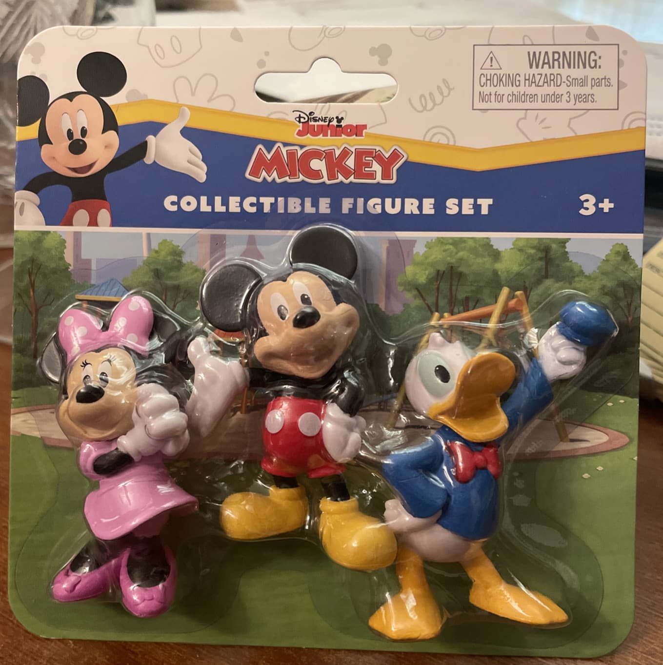Mickey Junior Collectible 3 Pc Figure Set Mickey, Minnie, Donald Duck New
