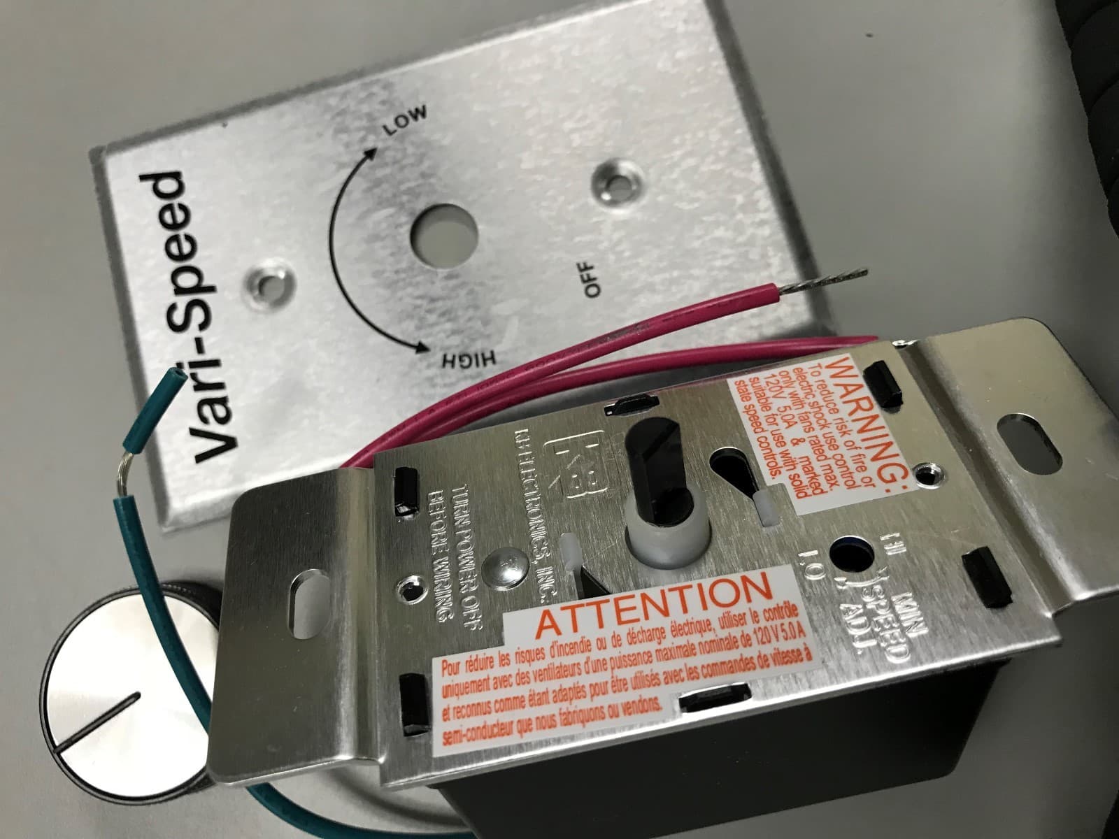 KB Electronics KBWC-15K(H9000) Wall Mount Fan Control