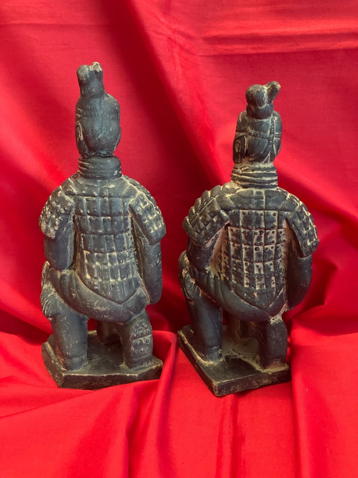 Lot of 2 Vintage Chinese Qin Shi Huang Terracotta Soldiers Figurines/Statues 3