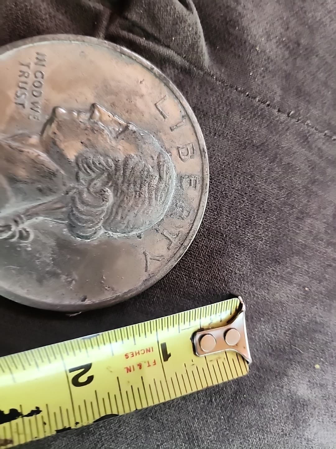 1972 Washington Quarter Novelty Giant 3 Inch Jumbo, Vintage Collectible Coin 3