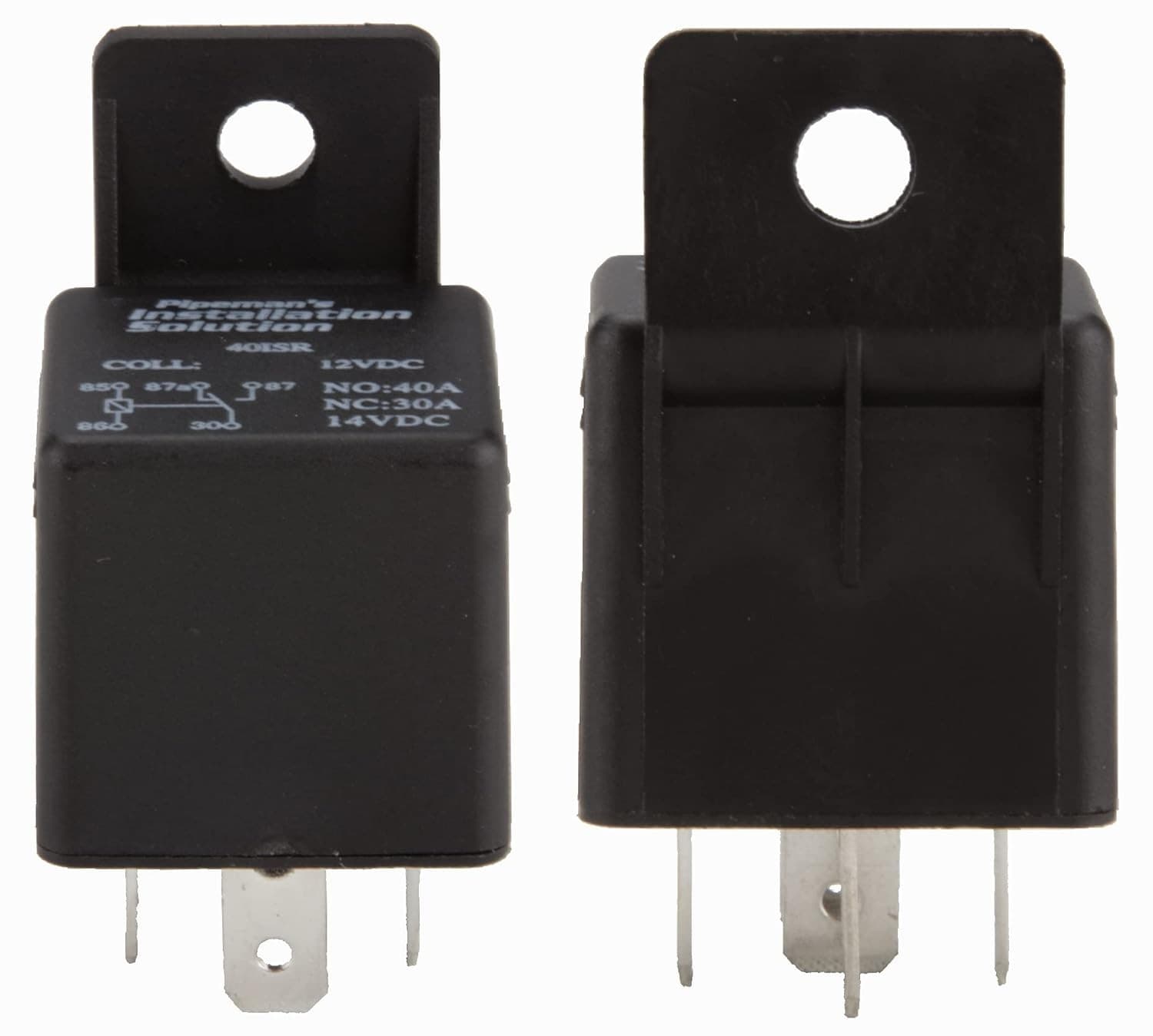 2 Pack 12 Volt 40 Amp SPDT Automotive Relay 5 Pin with Mounting Tab 6