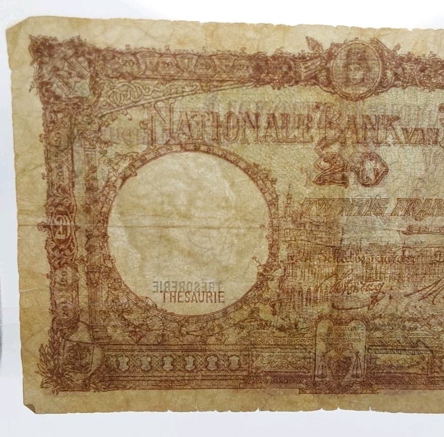 Belgium 1943-1944 Banque Nationale De Belgique Francs Banknote Lot 6