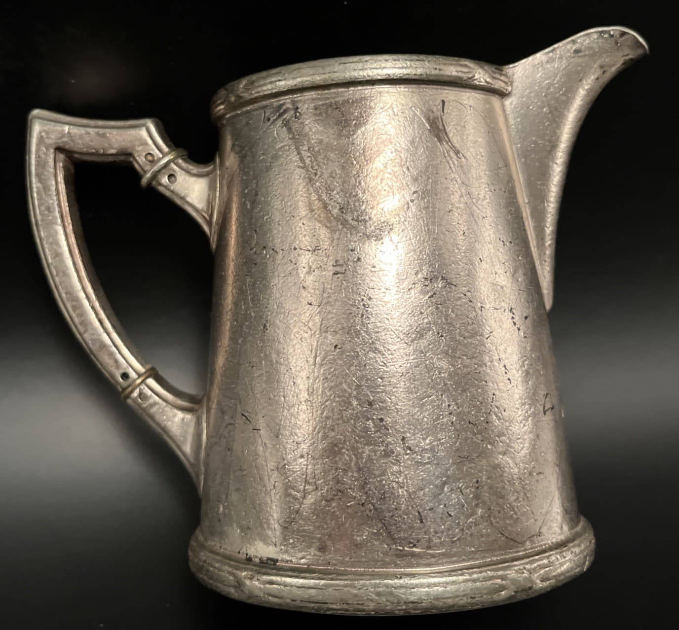 Antique Grand Hotel Kristiania Norway Silver Plate Creamer Pitcher 3