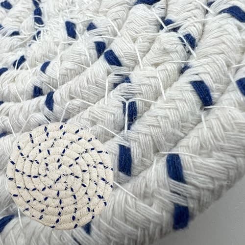 Handmade Woven Cotton Coasters - Set of with Holder, Absorbent, 8 Colors 8 5