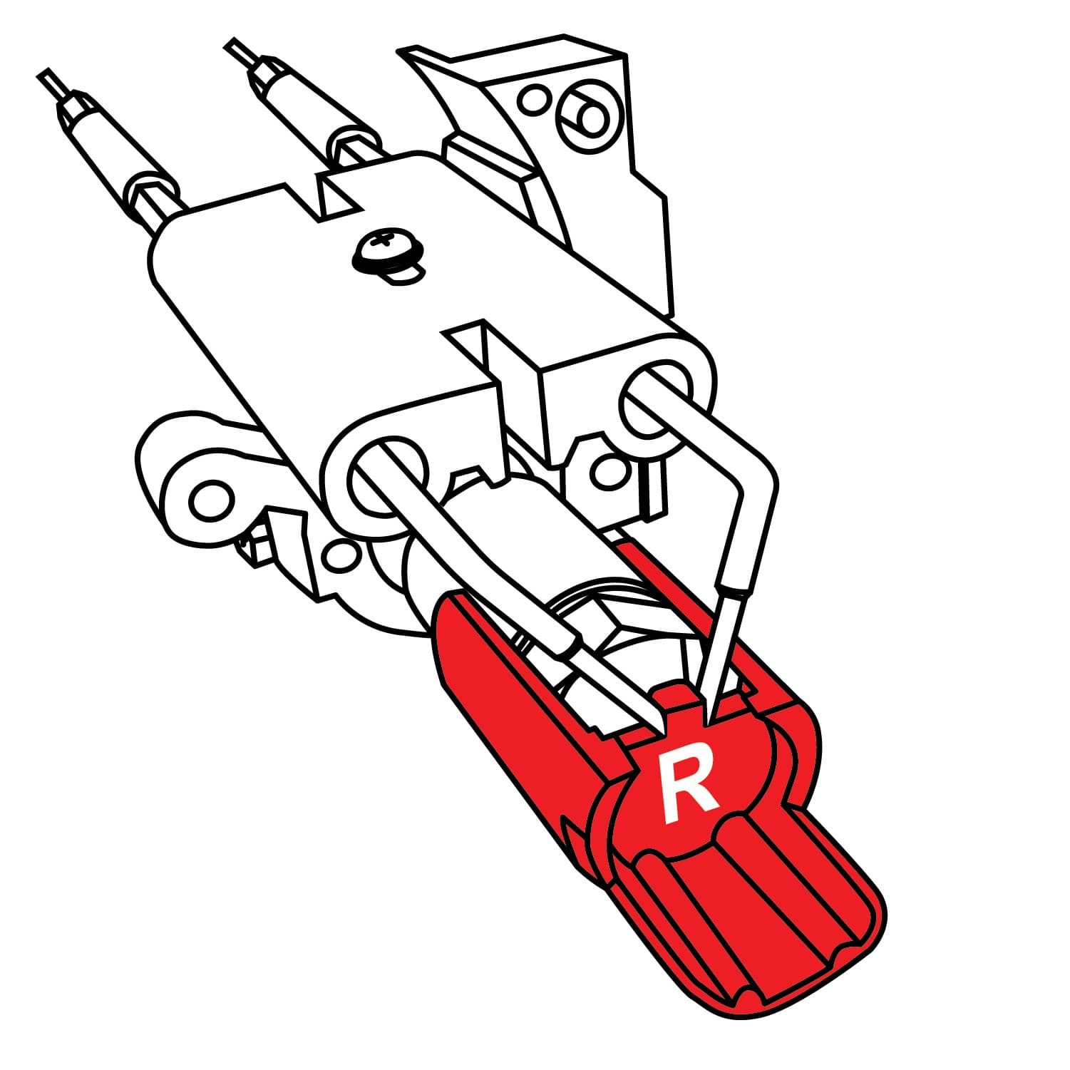 Red R Electrode Setting Gauge for Riello oil burners 40 F3 F5 BF3 BF5 R35 z 6