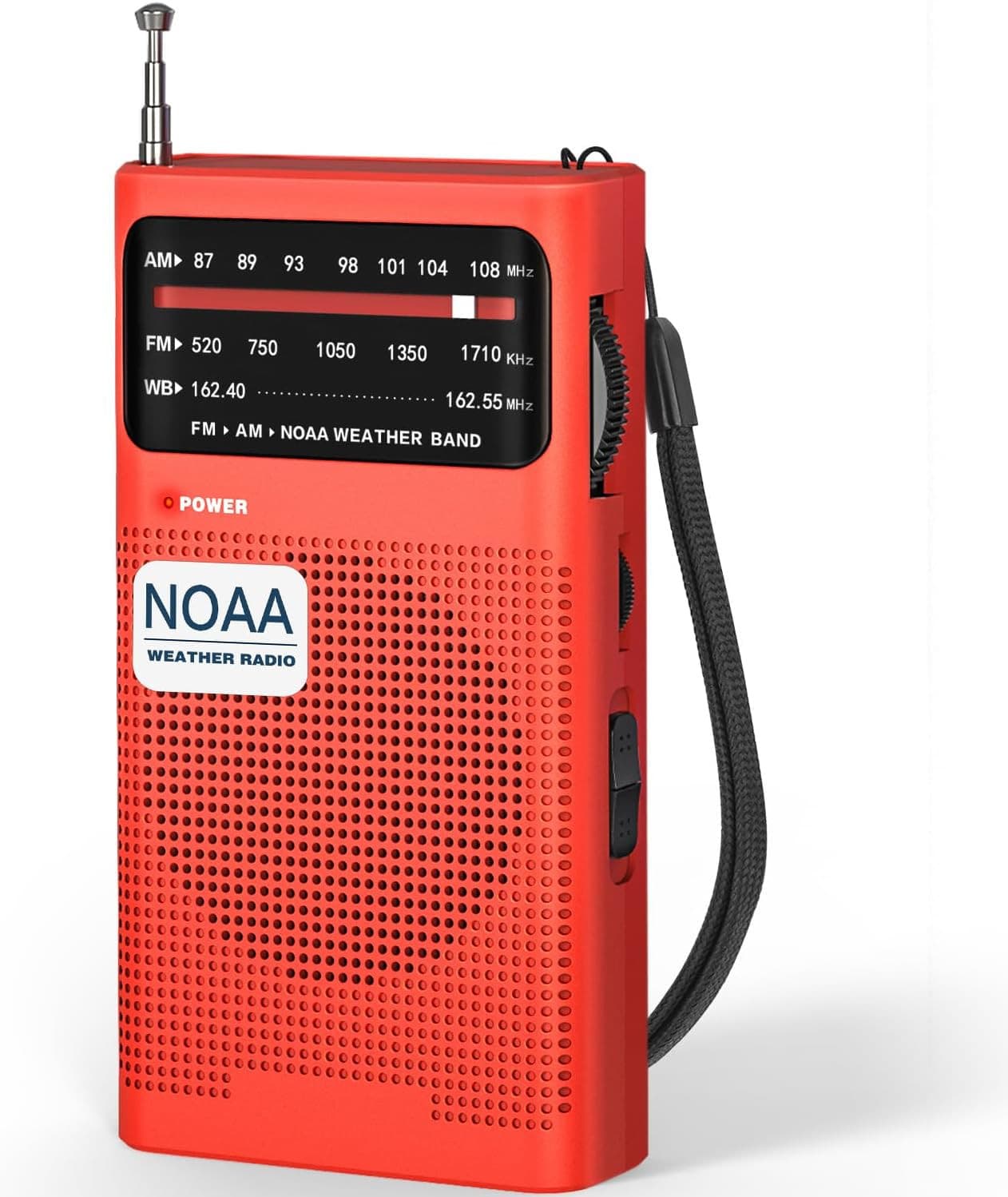 NOAA Weather Radio AM FM, Transistor Radio with Loud Speaker, Headphone Jack,