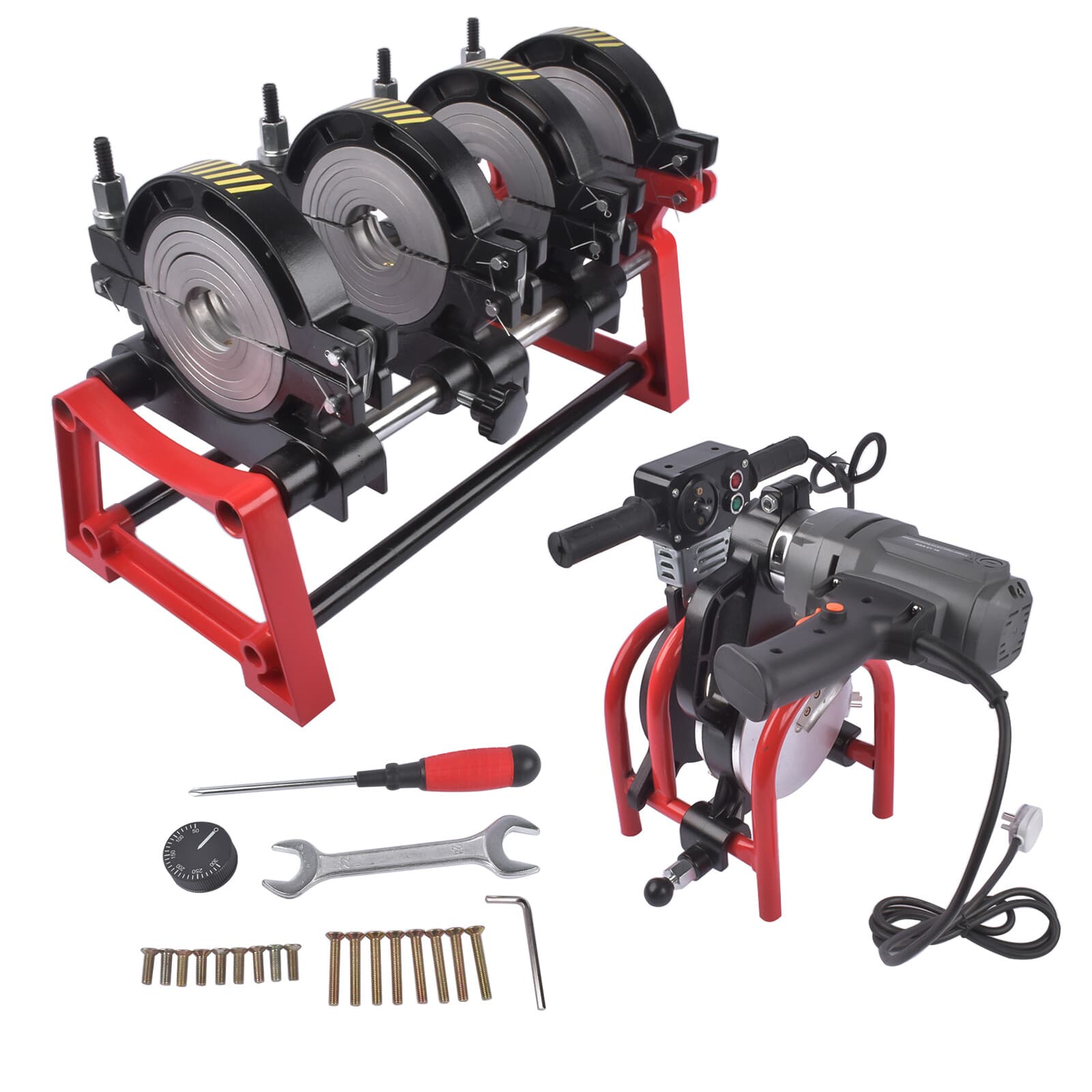 NEW Manual Piping Pipe Fusion Welder 4 Clamps PE PP PB PVDF HDPE PVC Materials 6