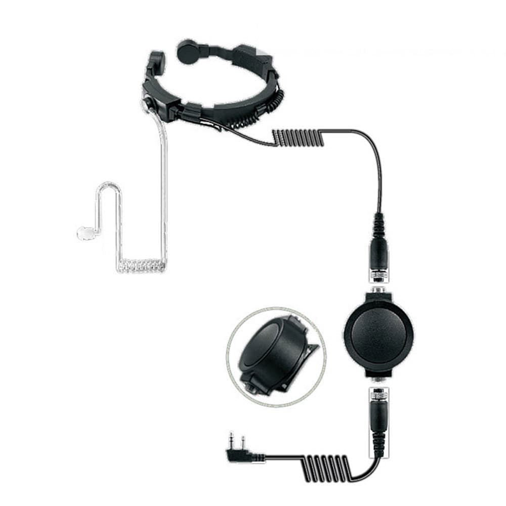 Waterproof PTT Heavy Duty Tactical Throat Mic Headset For Kenwood TYT BaoFeng 4
