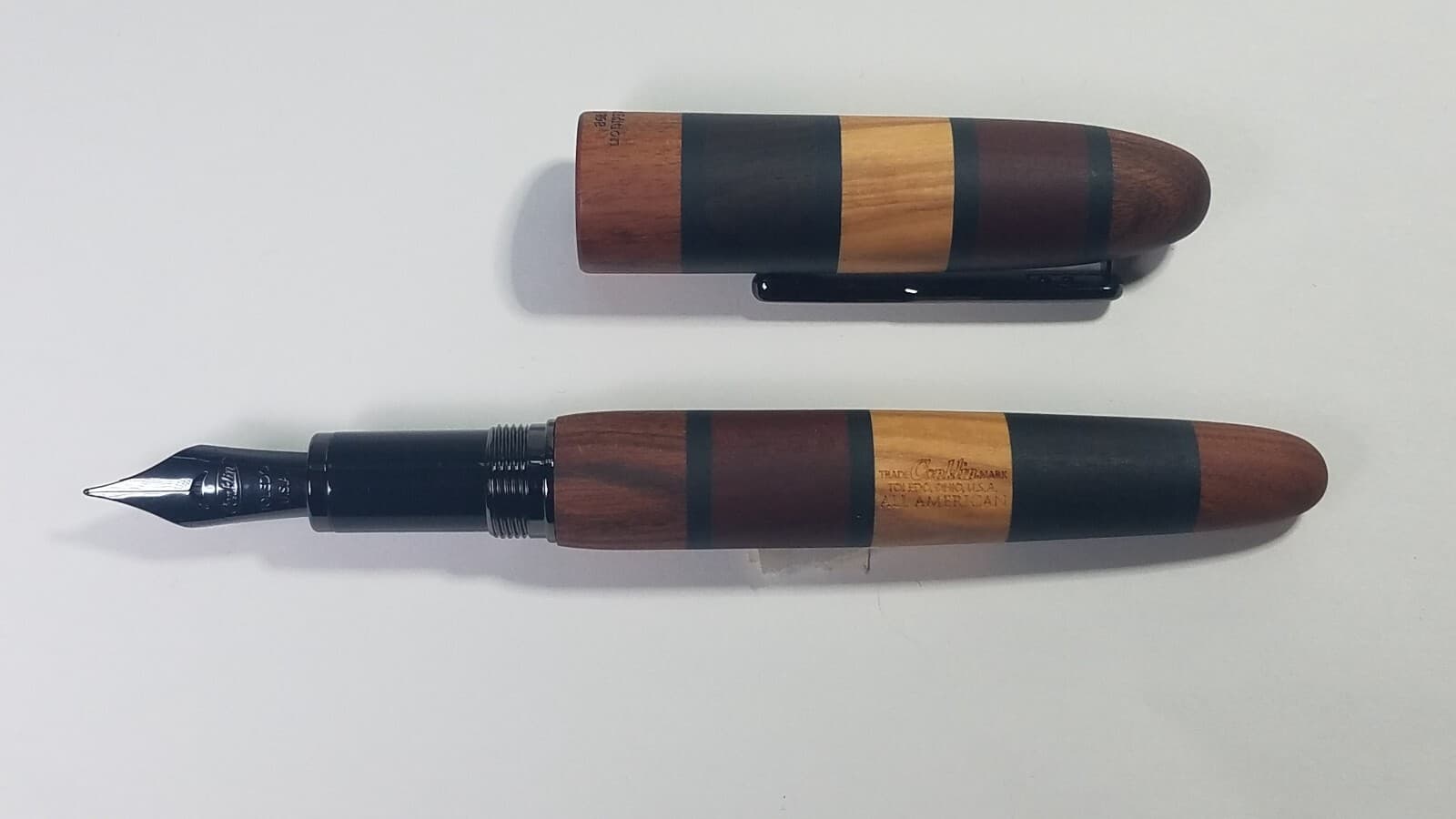 Conklin All American Limited Ed. Quad Wood Fountain Pen, Xtra Fine Point 377/898 3