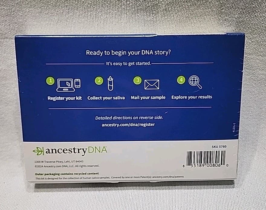 Ancestry DNA + TRAITS Genetic Test Kit: Complete DNA Activation Kit NEW/SEALED 3