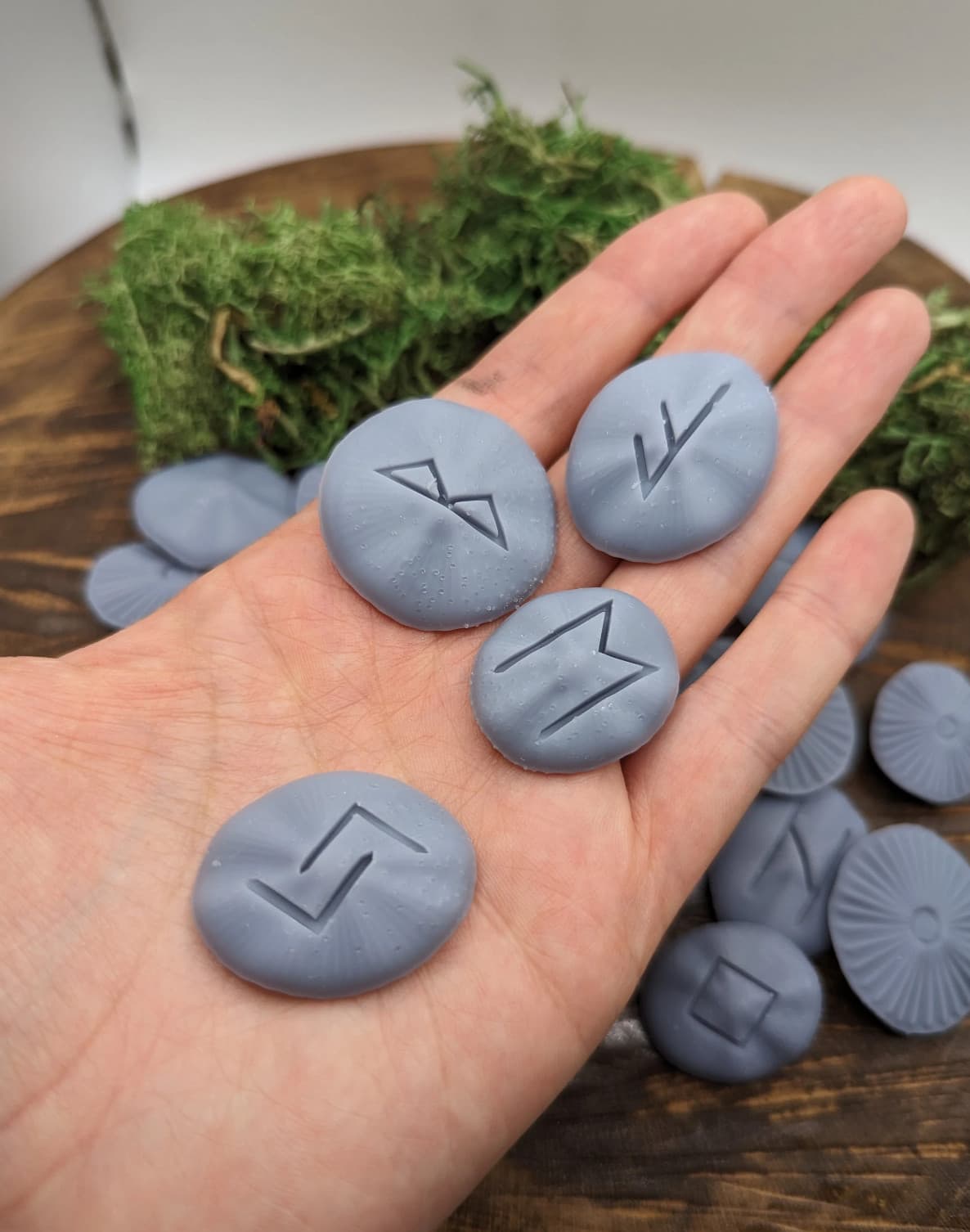 Elder Futhark Mushroom Runes Set Norse Elder Futhark Tiles Ritual Divination