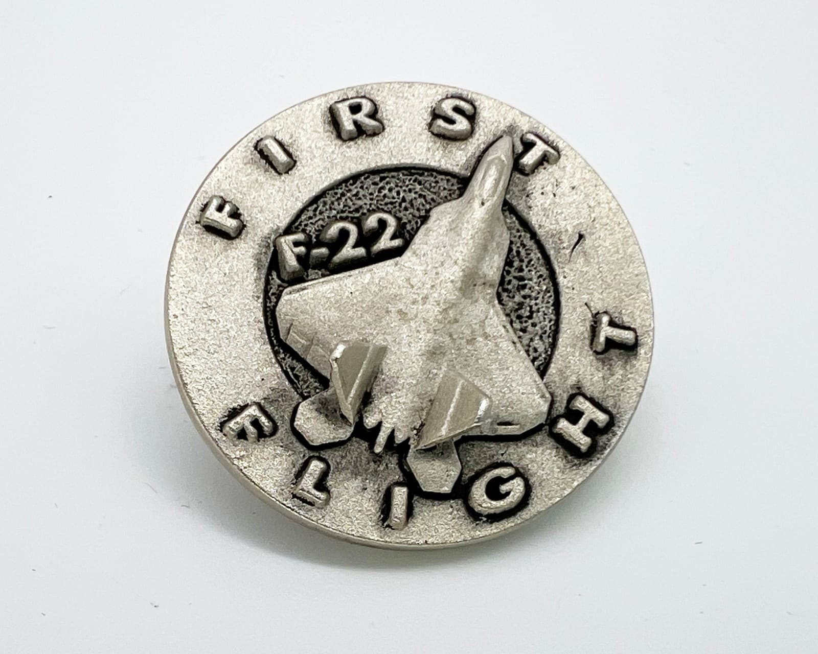 F-22 Raptor First Flight Lapel Pin Flown Onboard 1st F-22 Flight Lockheed USAF