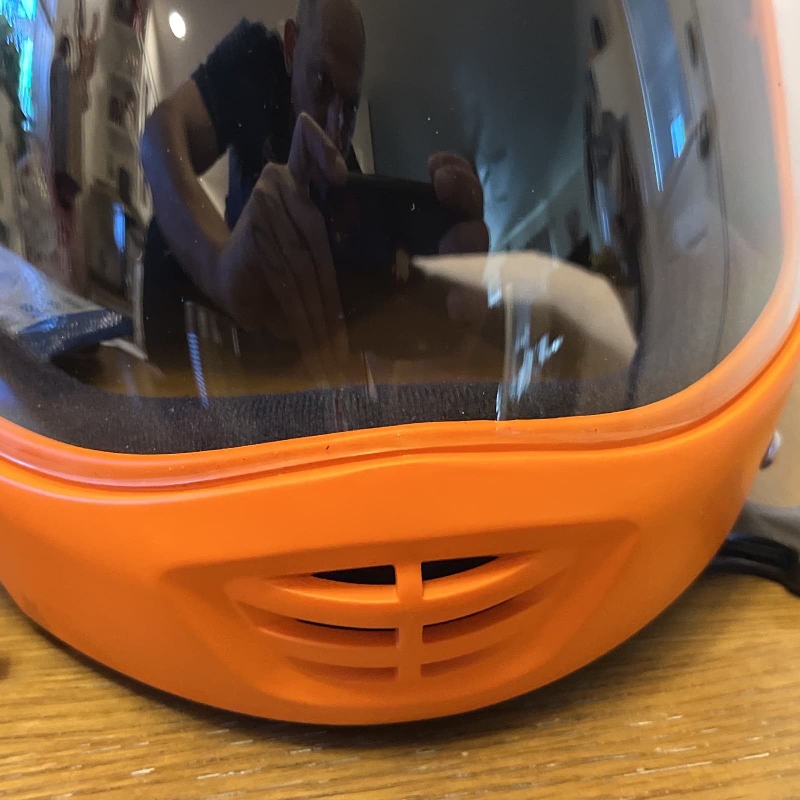 Cookie G3 Helmet Orange For Skydiving Wind Tunnel w/ Case Size XXL Used Twice 2