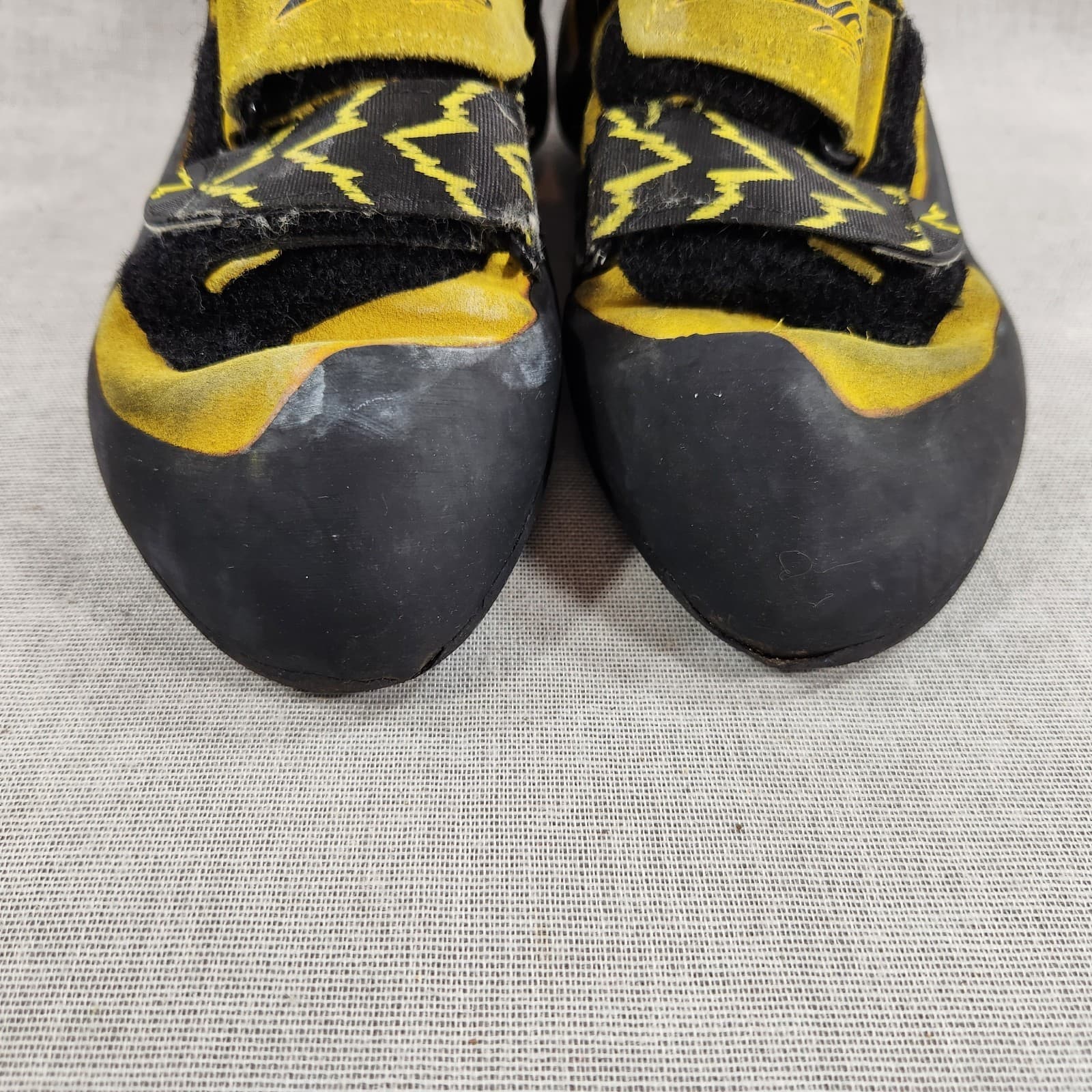 La Sportiva Miura VS Black Yellow Rock Climbing Shoes Womens Size 7.5 Straps 3