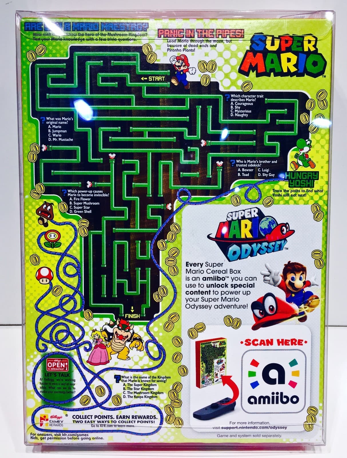 1 Box Protector For 8.4oz Super Mario Cereal Boxes Only!  Clear  Nintendo Amiibo 4