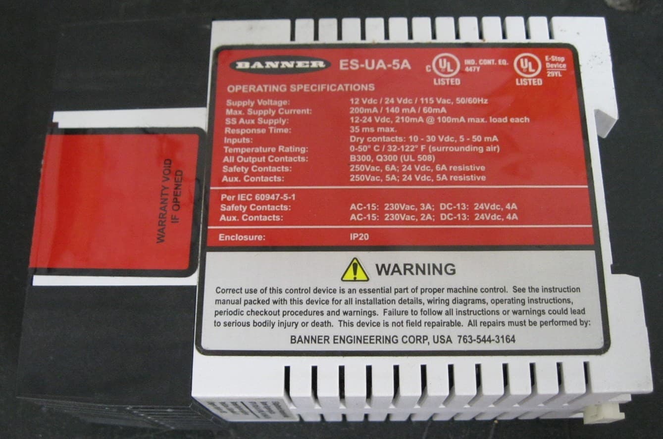 Banner ES-UA-5A Safety Relay 2
