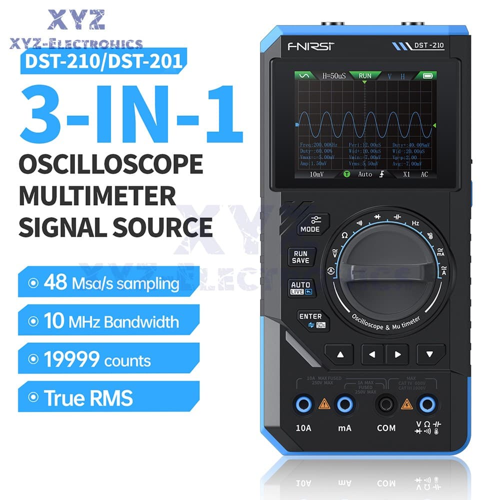 FNIRSI DST-210 3-IN-1 Digital Oscilloscope Multimeter Signal Generator AC/DC US 3