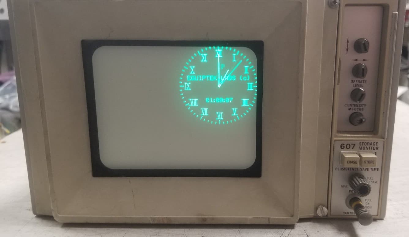 Vector Display XYZ  PERFECT Tektronix 607  X-Y and Z brightness Store mode or RT 5