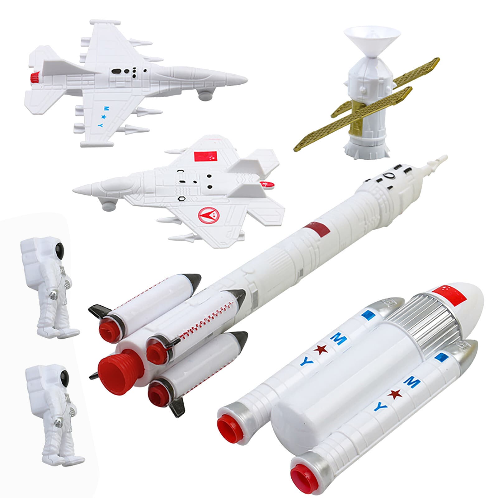 Space Model Toys Sets 7 PCS Space Shuttles Astronauts Satellite Figurine Toys 3