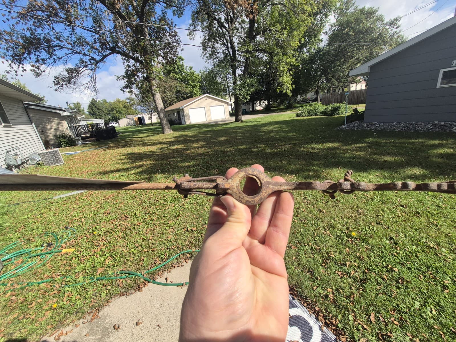 Antique Original Cast Iron Directional Weathervane Arrow Farm Decor 5