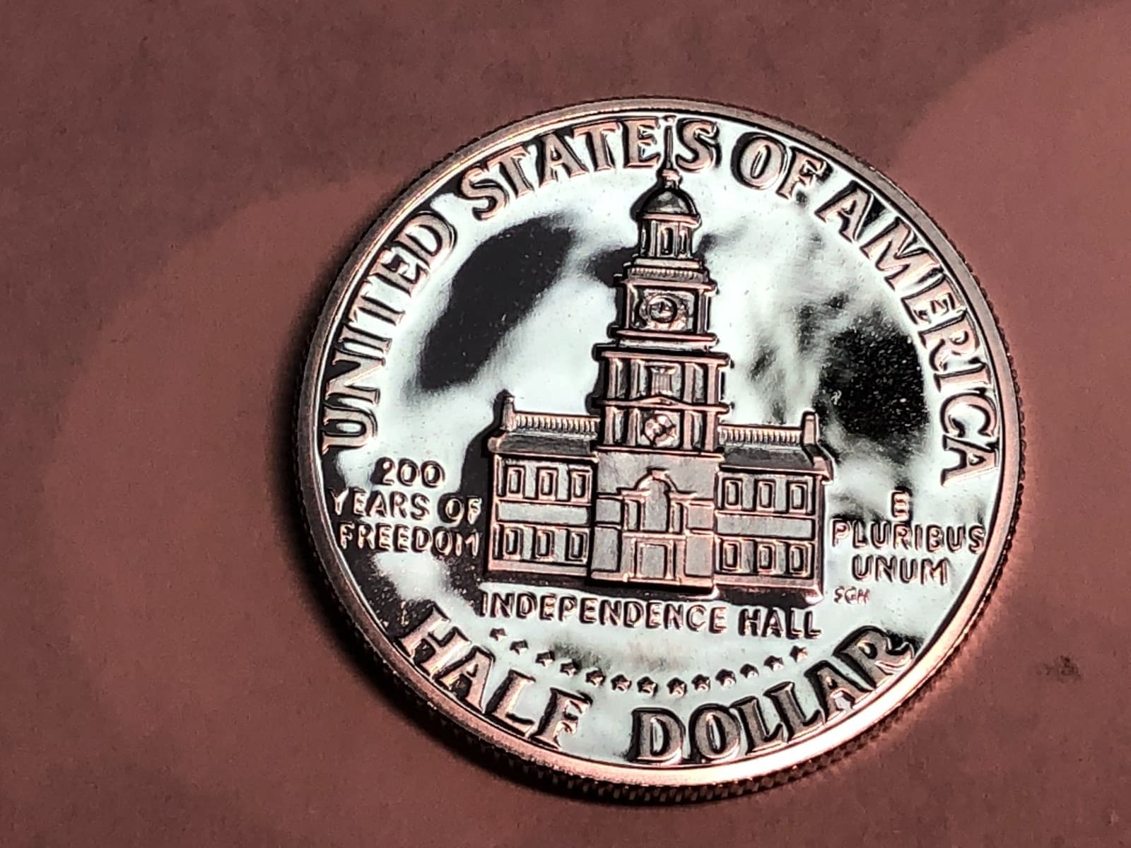 1976-S PROOF 40% silver KENNEDY HALF DOLLAR. Pf 1/2 $.  1776-1976 bicentennial 3