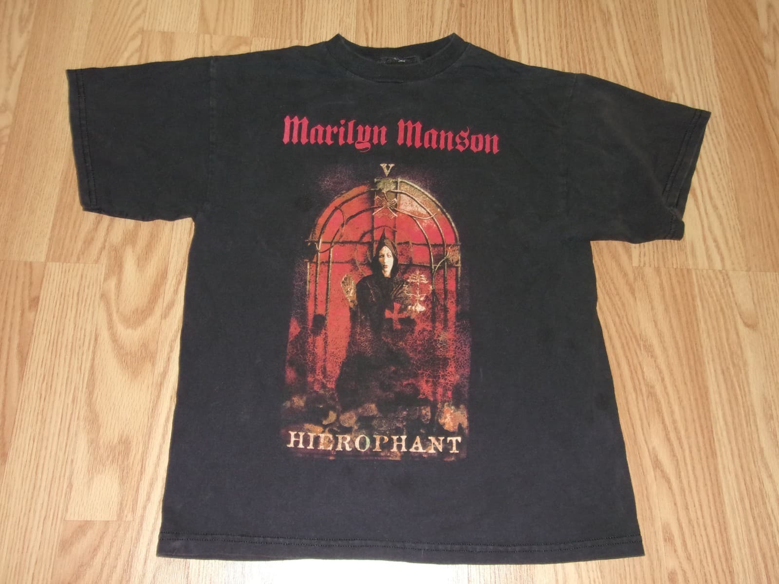 2000 Marilyn Manson Hierophant Tarot Card T Shirt Mens Medium Good Condition