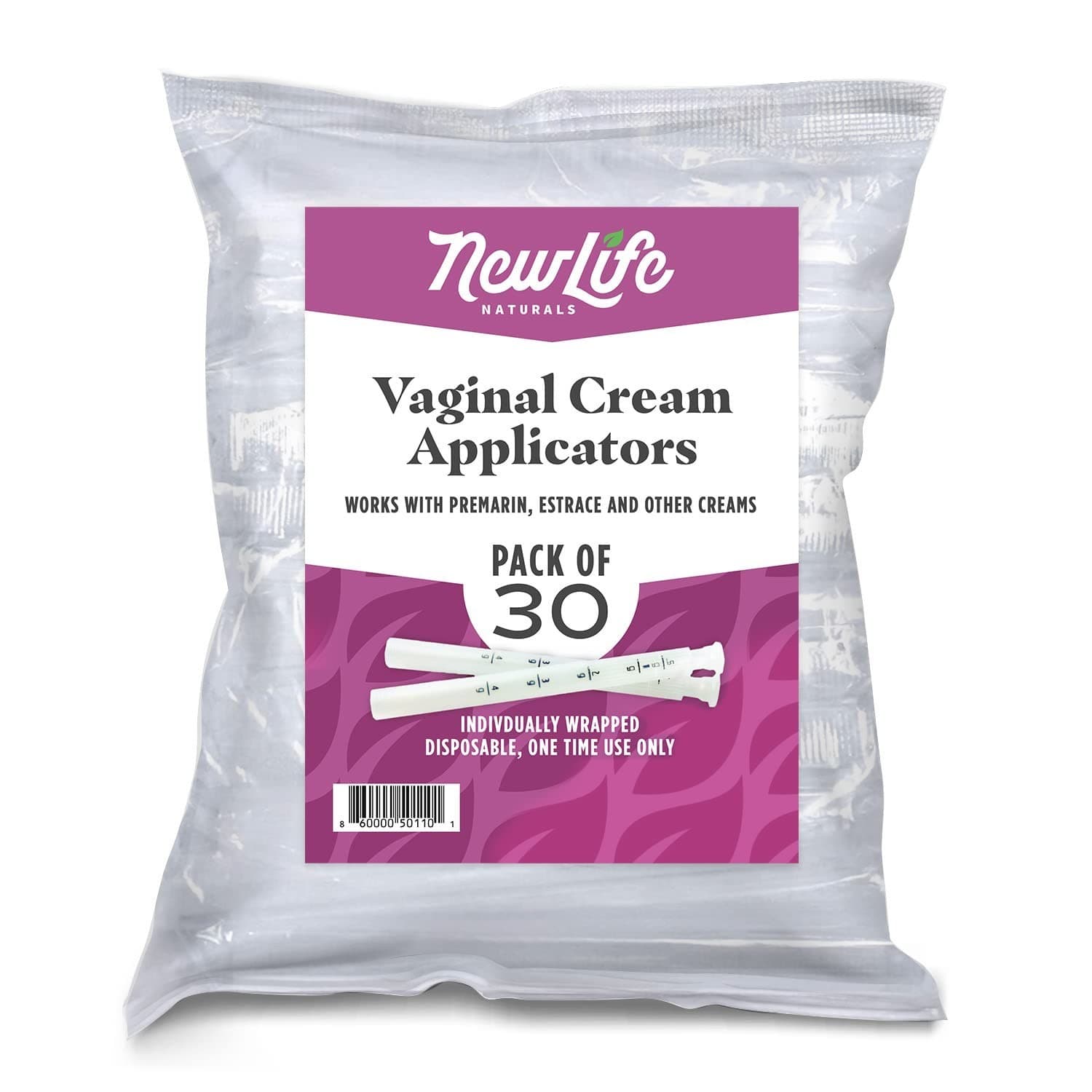 Individually Wrapped Vaginal Cream Applicators w/ Measurement (30 Pcs)