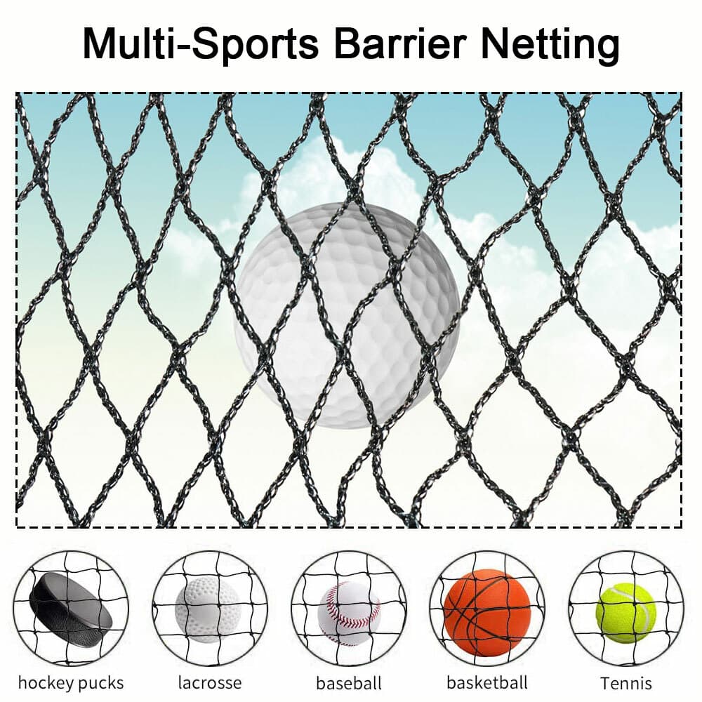 Golf Practice Barrier Net Ball Sports High Impact Hitting Netting 10x10Ft/10x15F