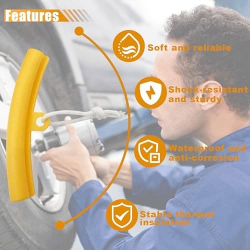 5PCS Car Tire Changing Rim Protector, Tire Changer Guard Edge Savers, Yellow 4