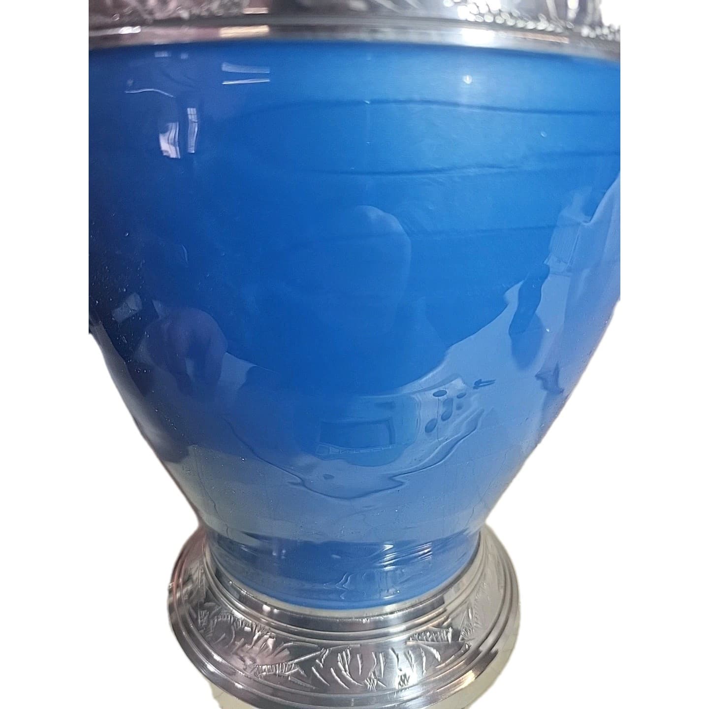 Ayerloom Blue Cast Urn For Loved Ones Ashes, Large, 11inx7in 4