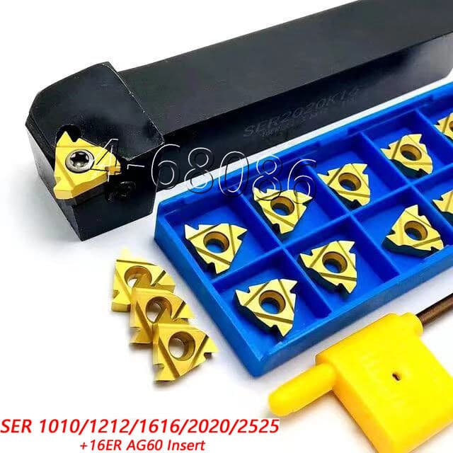 SER1212H16 thread holder external tool+16ER AG60 threading insert carbide insert 2