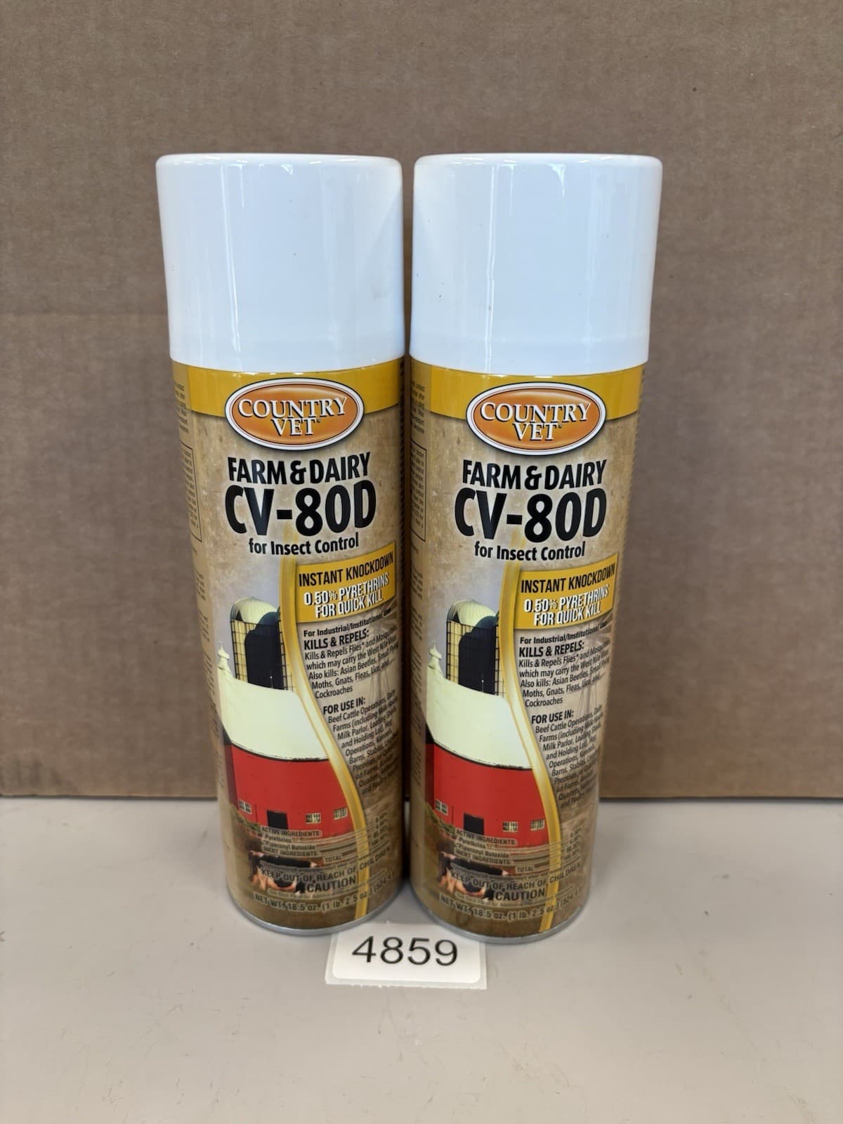 Lot of 2 Country Vet CV-80D Mosquito Fly Spray Barn Insecticide Farm Dairy