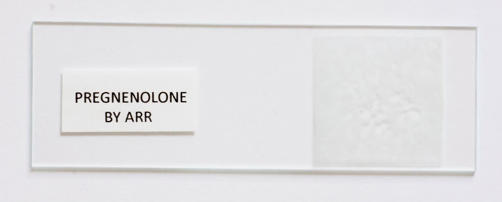 Microscope slide for polarization,  PREGNENOLONE 5