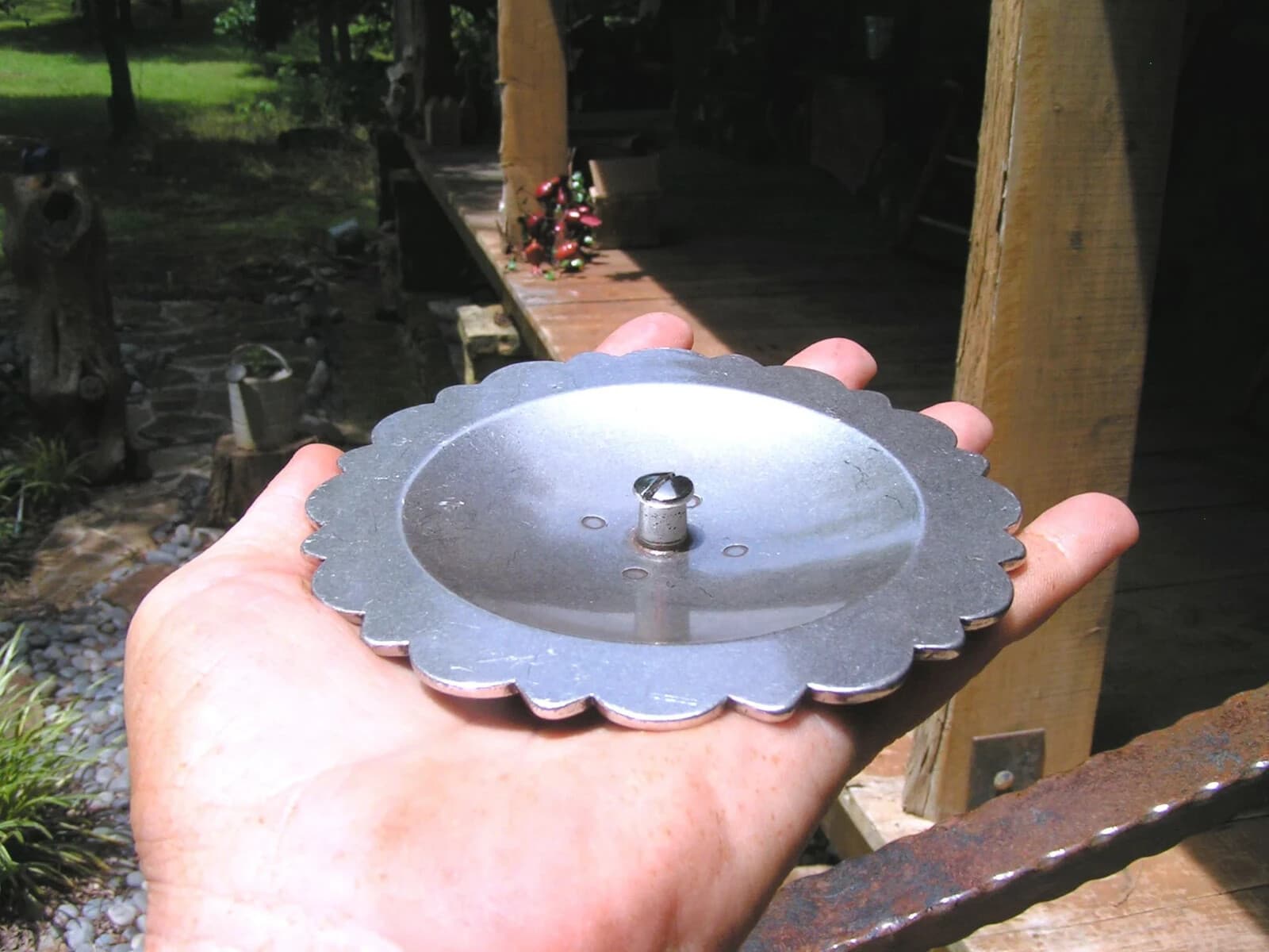 XL western star concho, silver tone etched finish, gold star & berry, 4 1/2 inch 5