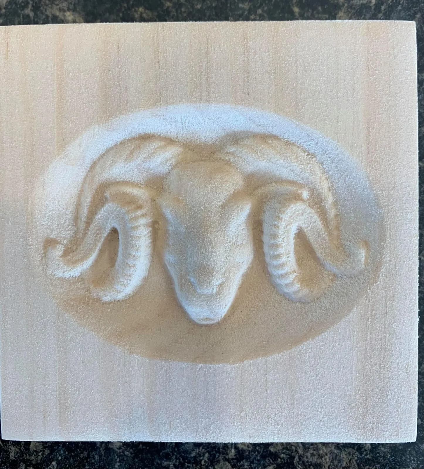 Ram Head Engraving Trim Wood, Corner Trim Block Door Trim Window Trim