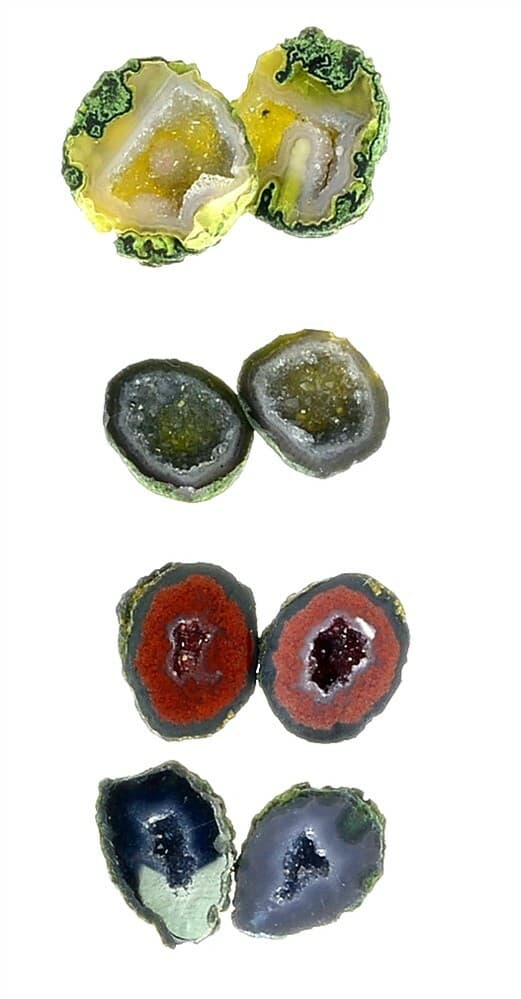 Fantasia: 6 Pairs of Tabasco Geodes - Spectacular Quality for Jewelry Making 4
