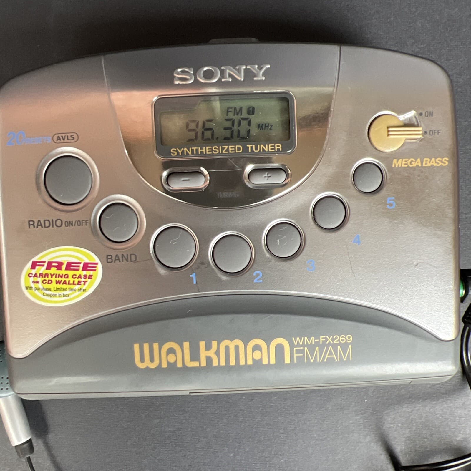 Sony Walkman WM-FX269 AM/FM Tape Radio Works Tape Does Not Headphones Work 2